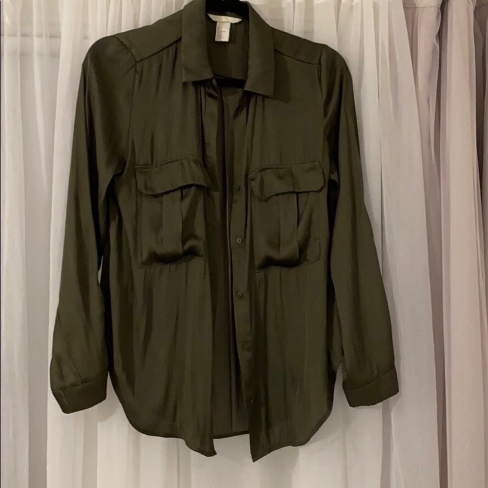 green blouse